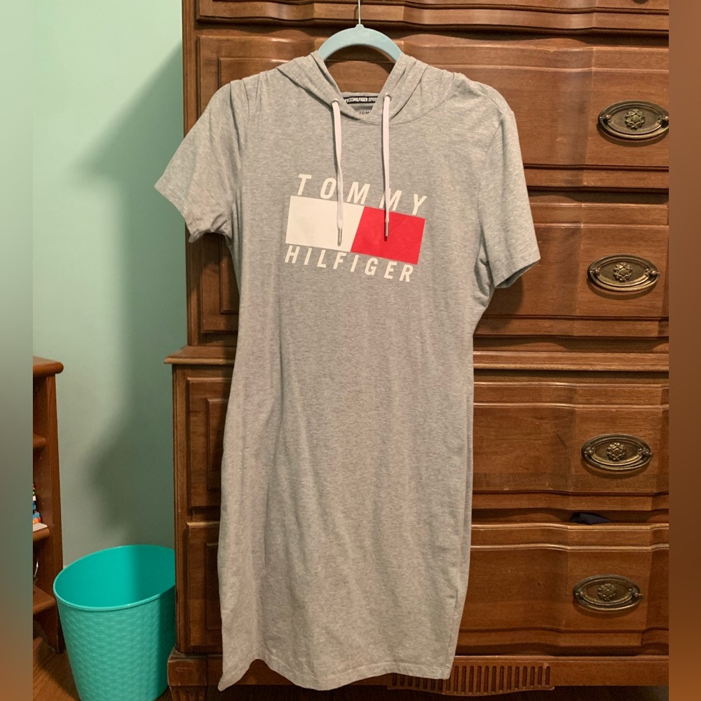 Tommy Hilfiger Sport Logo T-Shirt Dress w Hoodie